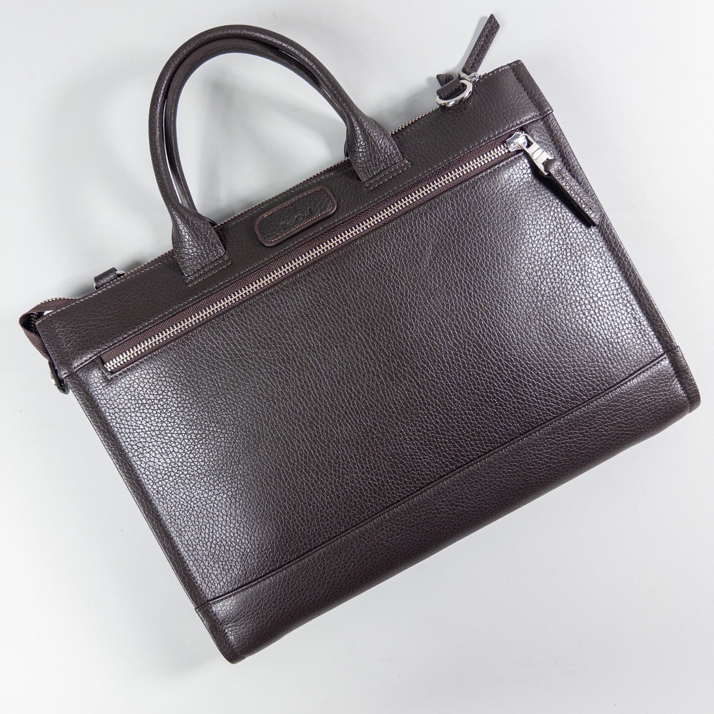 Flotter Leather Briefcase - Coffee