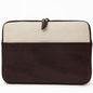 Lucky - Coffee / Cream | Leather & Canvas Clutch Bag