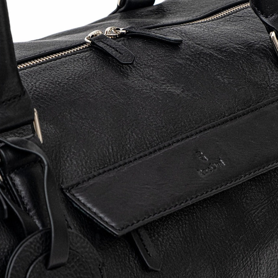 WEEKENDER - Black | Leather Travel Bag