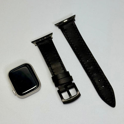 siyah deri apple watch kayis
