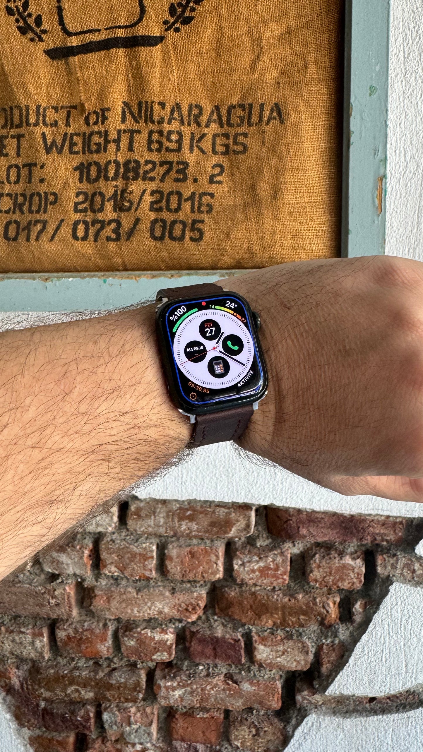 Leather Apple Watch Strap - Brown