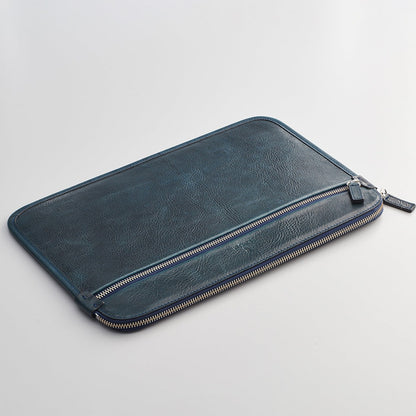 MacBook Bag - Leather Case Petrol Green