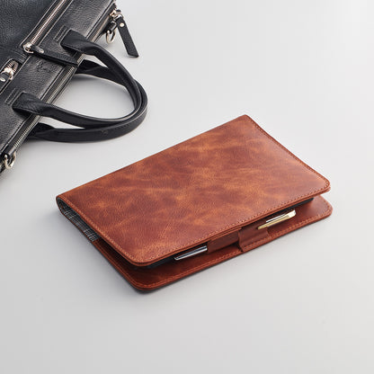 Handmade Leather Notebook Cover A5 - A6 Tan