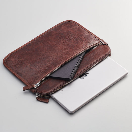 iPad Bag - Leather Case Coffee