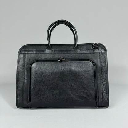 Founder - Black | Leather Laptop / Briefcase
