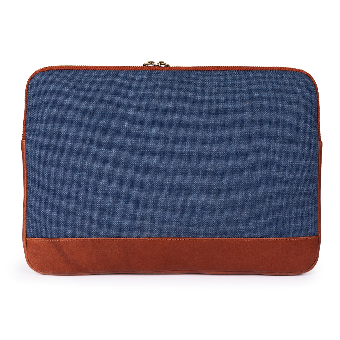 Leather & Canvas MacBook Sleeve 16'' - Tan / Denim Blue