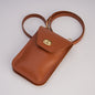 compact leather phone bag for daily use / günlük kullanım için kompakt deri telefon çantası