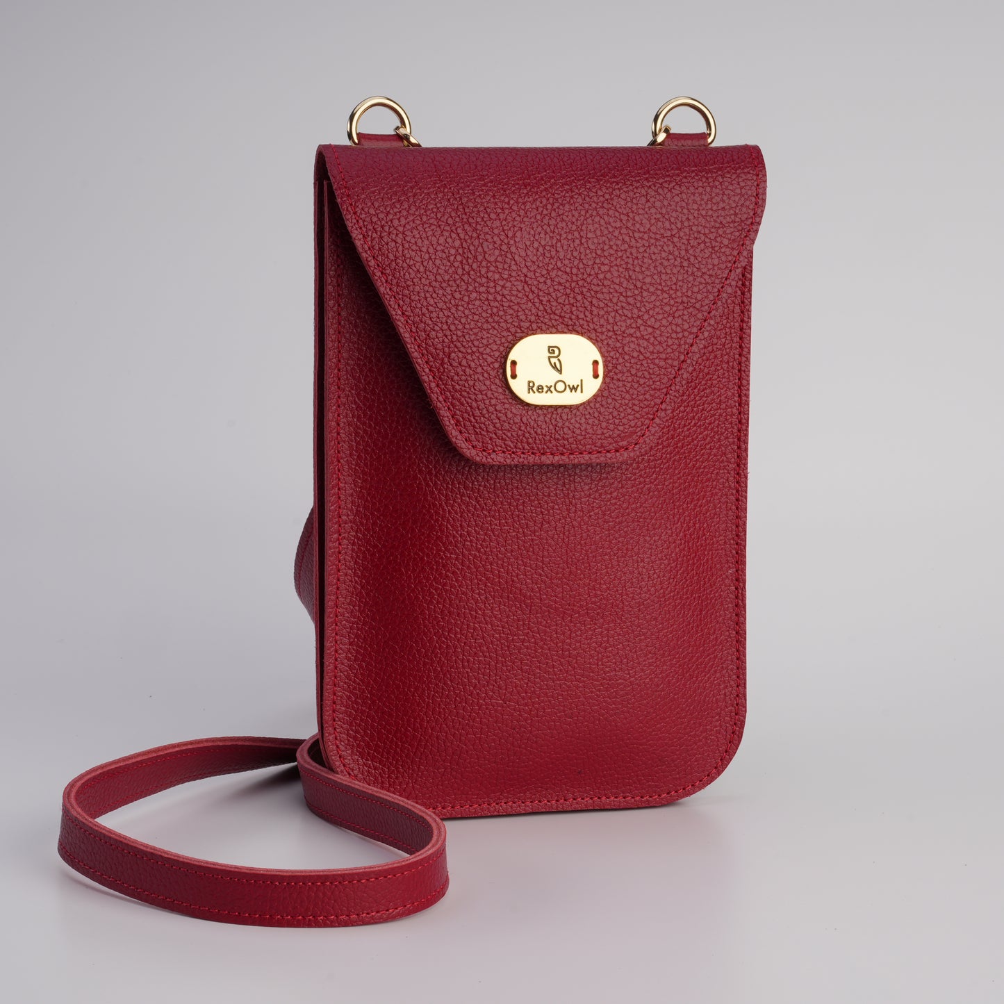 compact leather phone bag for daily use / günlük kullanım için kompakt deri telefon çantası