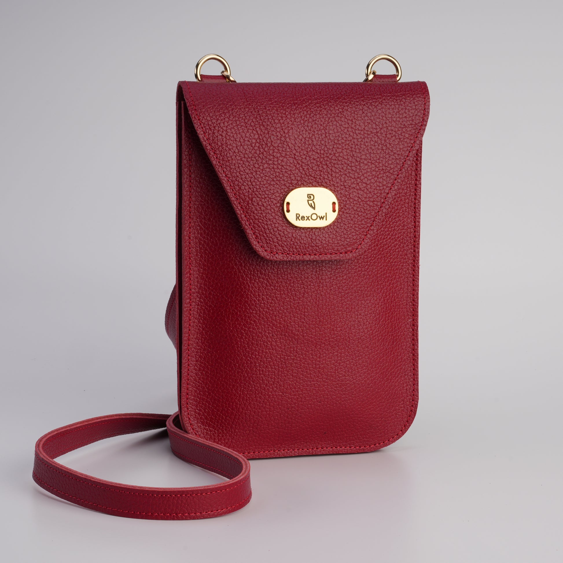 compact leather phone bag for daily use / günlük kullanım için kompakt deri telefon çantası