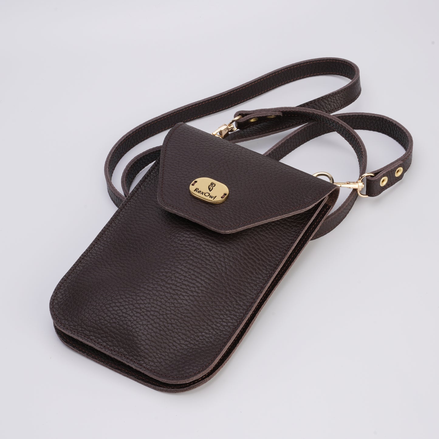 compact leather phone bag for daily use / günlük kullanım için kompakt deri telefon çantası