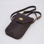 compact leather phone bag for daily use / günlük kullanım için kompakt deri telefon çantası