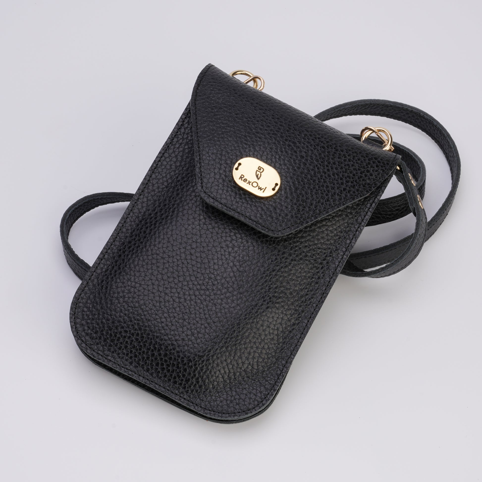 compact leather phone bag for daily use / günlük kullanım için kompakt deri telefon çantası