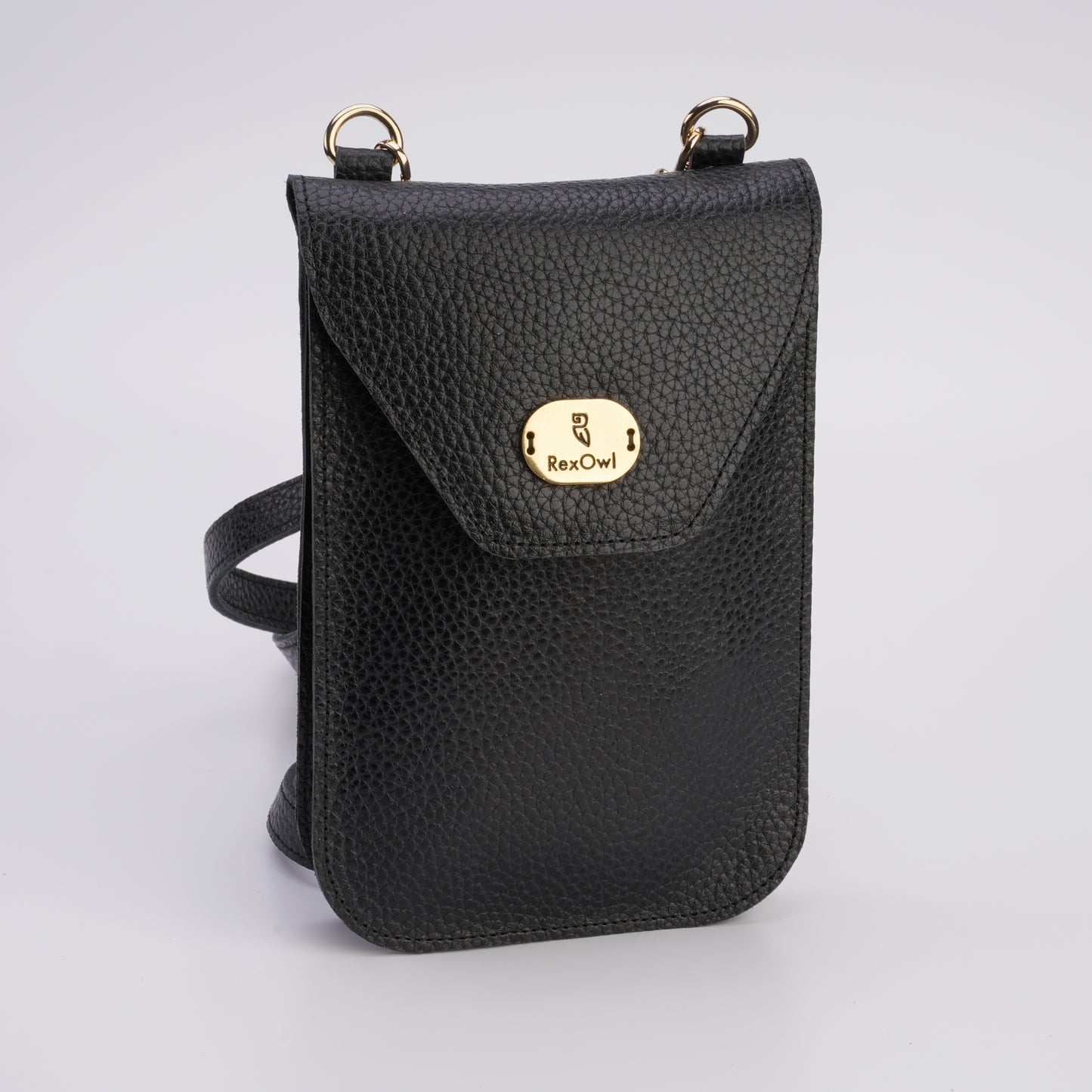 compact leather phone bag for daily use / günlük kullanım için kompakt deri telefon çantası