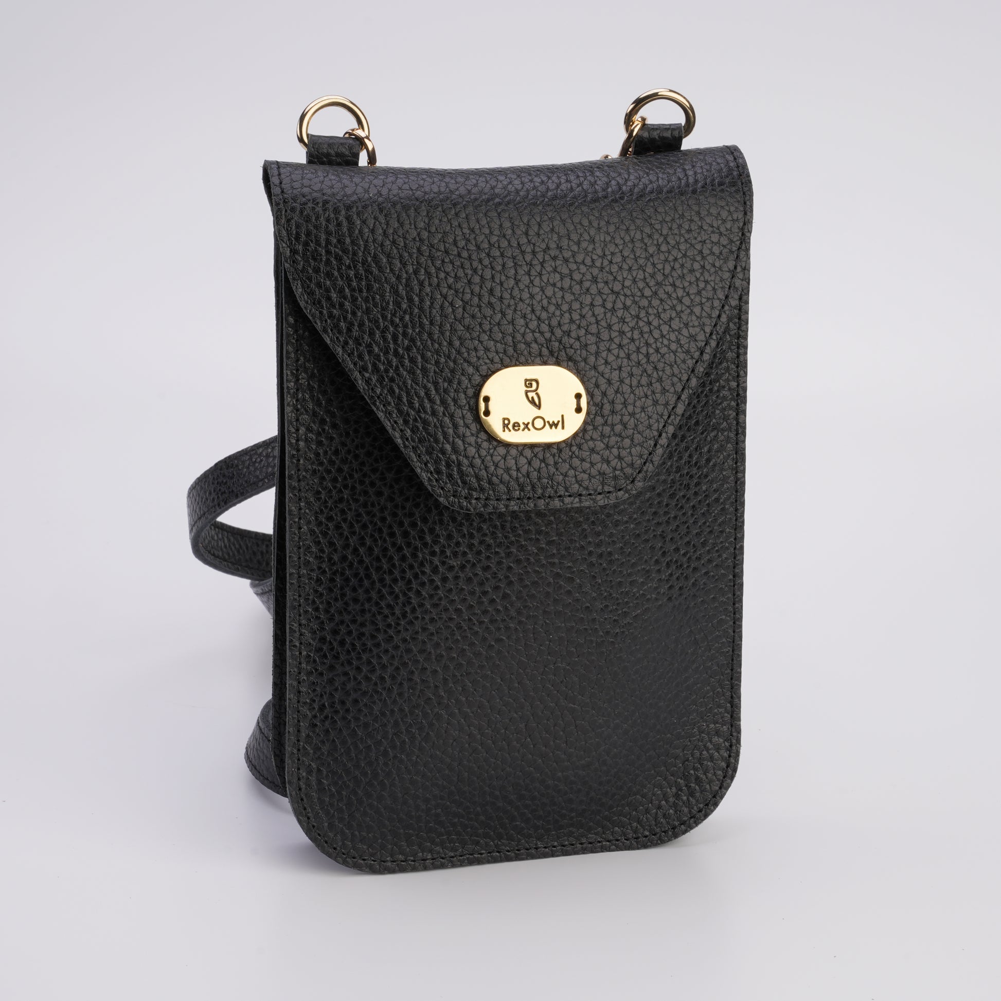 compact leather phone bag for daily use / günlük kullanım için kompakt deri telefon çantası